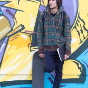 Checked Hoodie